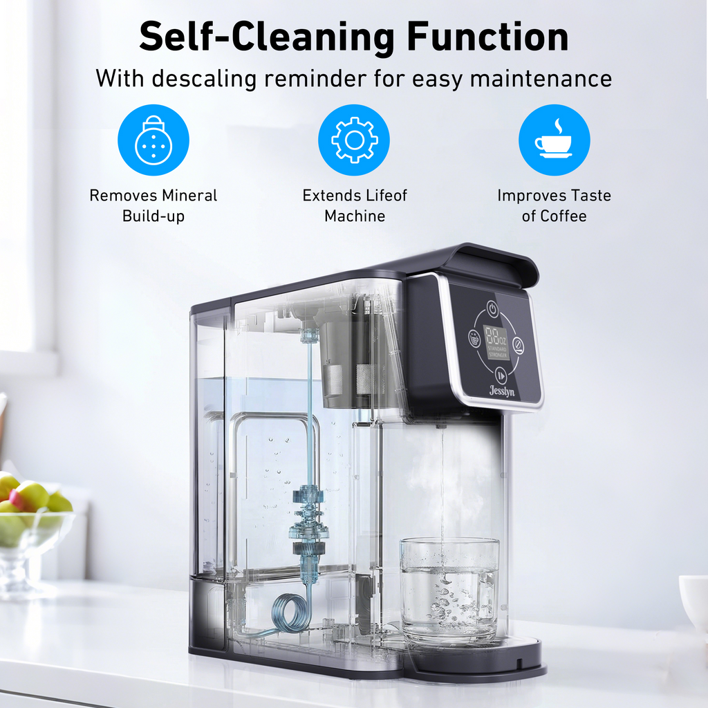 Jesslyn Coffee Maker 3 in 1 Single Serve Coffee Machine, Compatible with K cup Capsules, Instant Coffee Pot, Tea maker, 6,8,10 Oz Cup, Removable 50 Oz Water Reservoir, 120V 1150W, Metallic Black