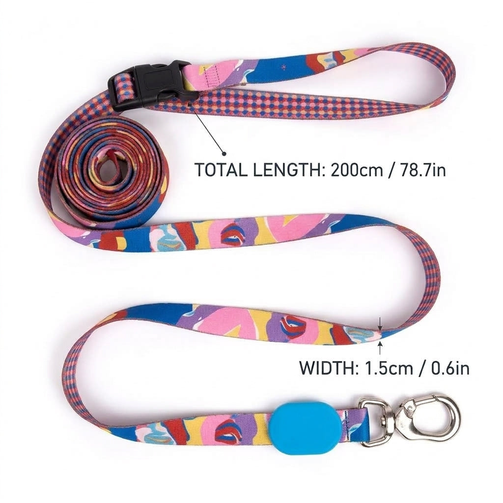5-Way Multi-Use Dog Leash for Small Dogs, Adjustable Hands-Free Leash for Hand Held, Waist, Crossbody, Short and Long Walking