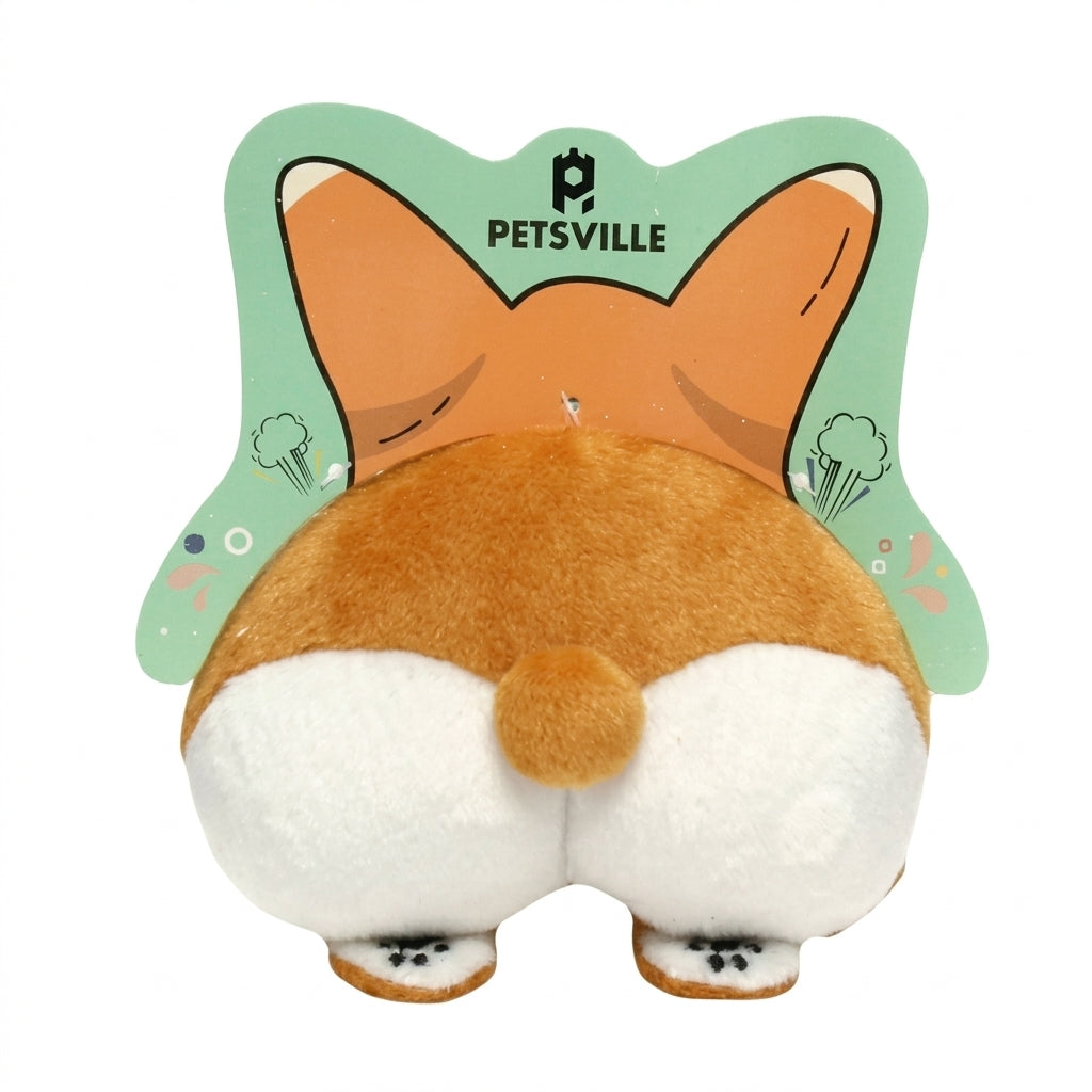 Plush Squeaky Dog Toy, Corgi Shaped Stuffed Dog Toy, Soft Interactive Puppy Toy for Indoor Play, Fun Animal Shaped for Dogs
