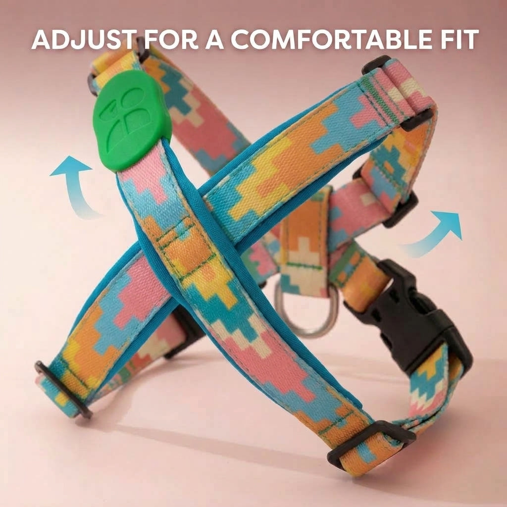 Dog Harness, Adjustable X-Style Chest Harness for Walking and Outdoor Activities, Fits Small to Large Dogs