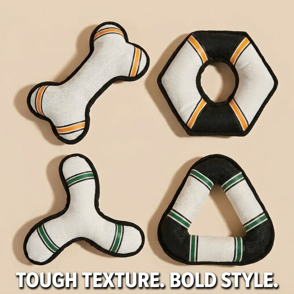 Interactive Squeaky Dog Toy, Bone Shaped Tug and Fetch Toy for Dogs, Soft Pet Toy for Indoor and Outdoor Play