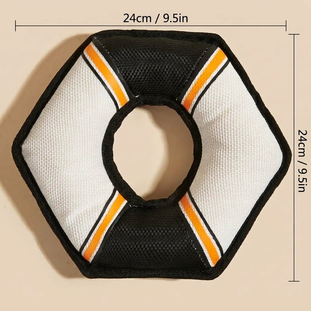 Interactive Squeaky Dog Toy, Ring Shaped Tug and Fetch Toy for Dogs, Soft Pet Toy for Indoor and Outdoor Play