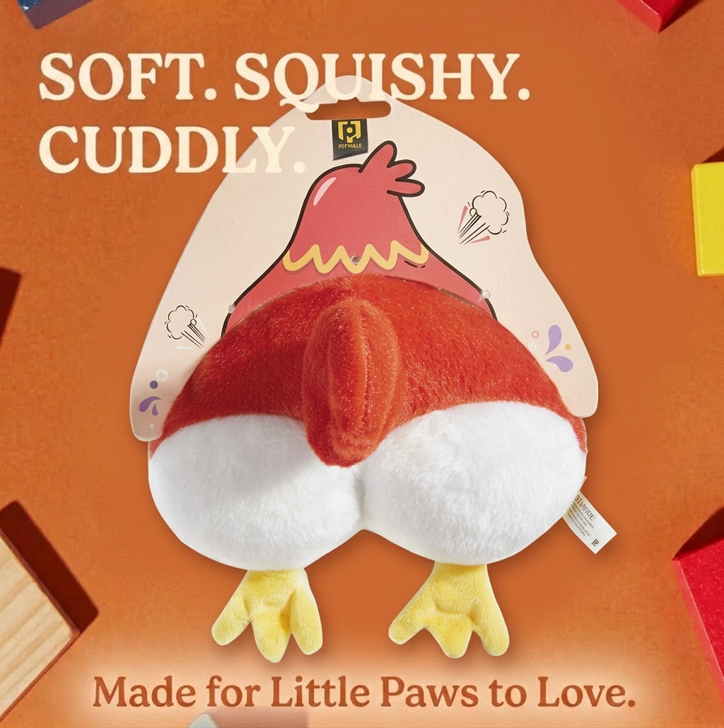 Plush Squeaky Dog Toy, Chick Shaped Stuffed Dog Toy, Soft Interactive Puppy Toy for Indoor Play, Fun Animal Shaped for Dogs