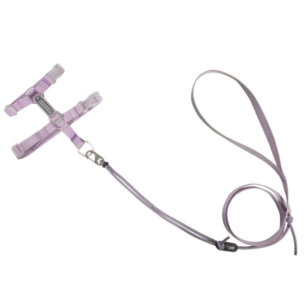 Cat Harness and Leash Set, Adjustable H-Style No-Pull Cat Harness with Reflective Leash, Breathable & Lightweight, Quick-Release Buckle, for Walking Outdoor Travel Hiking, Small Medium Large Cats