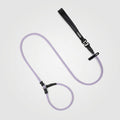 One-Piece P-Style Dog Leash, Adjustable Slip Lead with Dual Silicone Stoppers, 360-Degree Rotating Connection and Waste Bag Loop