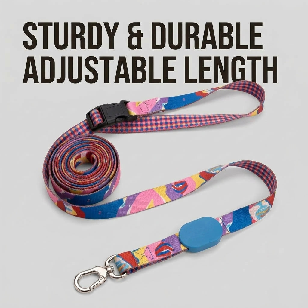 5-Way Multi-Use Dog Leash for Small Dogs, Adjustable Hands-Free Leash for Hand Held, Waist, Crossbody, Short and Long Walking