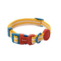 Adjustable Dog Collar for Small Medium Large Dogs, Soft Braided Nylon Pet Collar with Resin Buckle and Thickened D-Ring, M Size