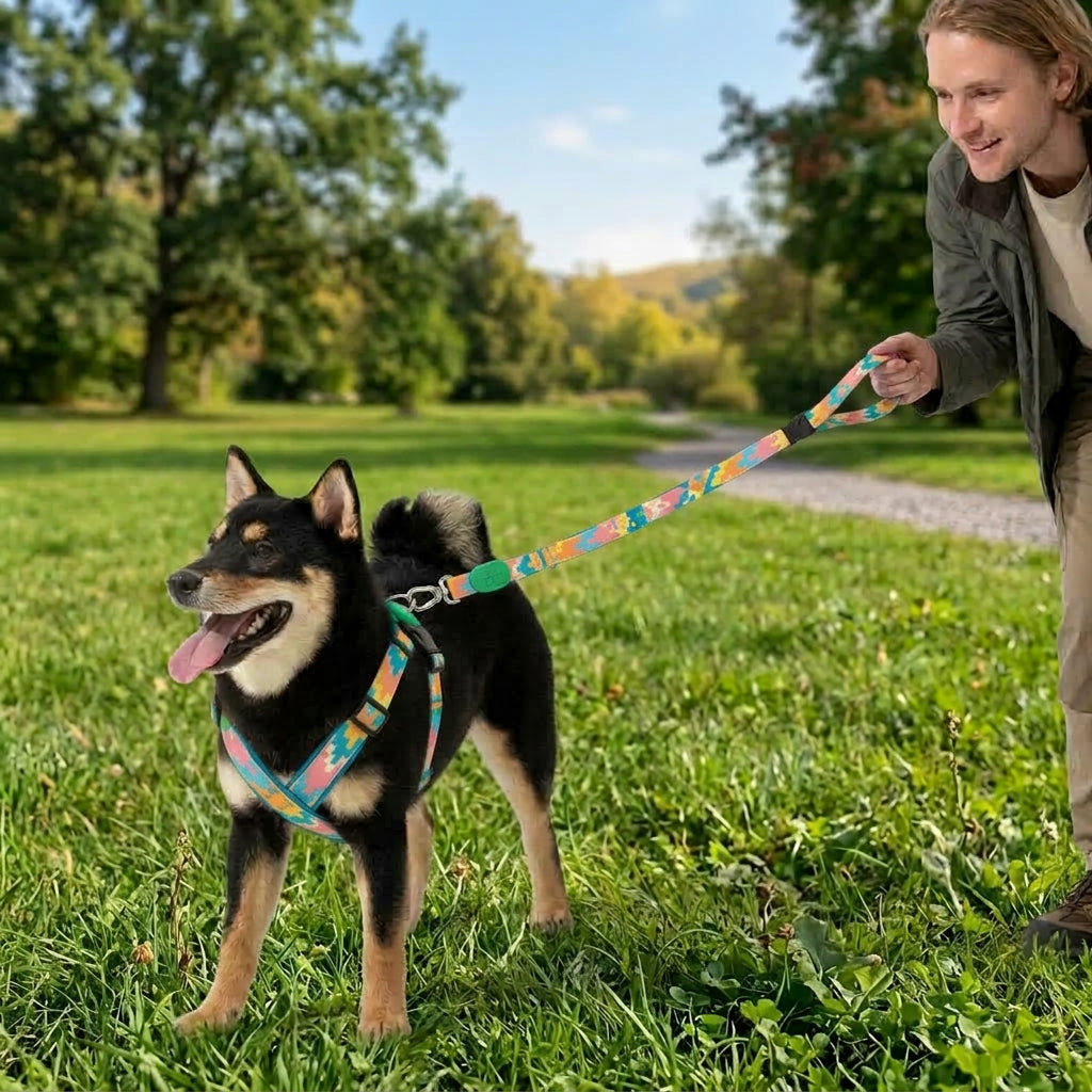 Dog Harness, Adjustable X-Style Chest Harness for Walking and Outdoor Activities, Fits Small to Large Dogs
