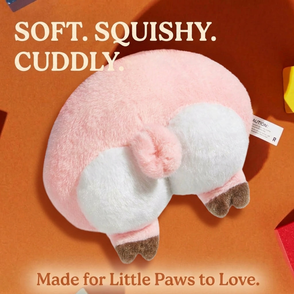 Plush Squeaky Dog Toy, Cute Pig Shaped Stuffed Dog Toy, Soft Interactive Puppy Toy for Indoor Play, Fun Animal Shaped for Dogs