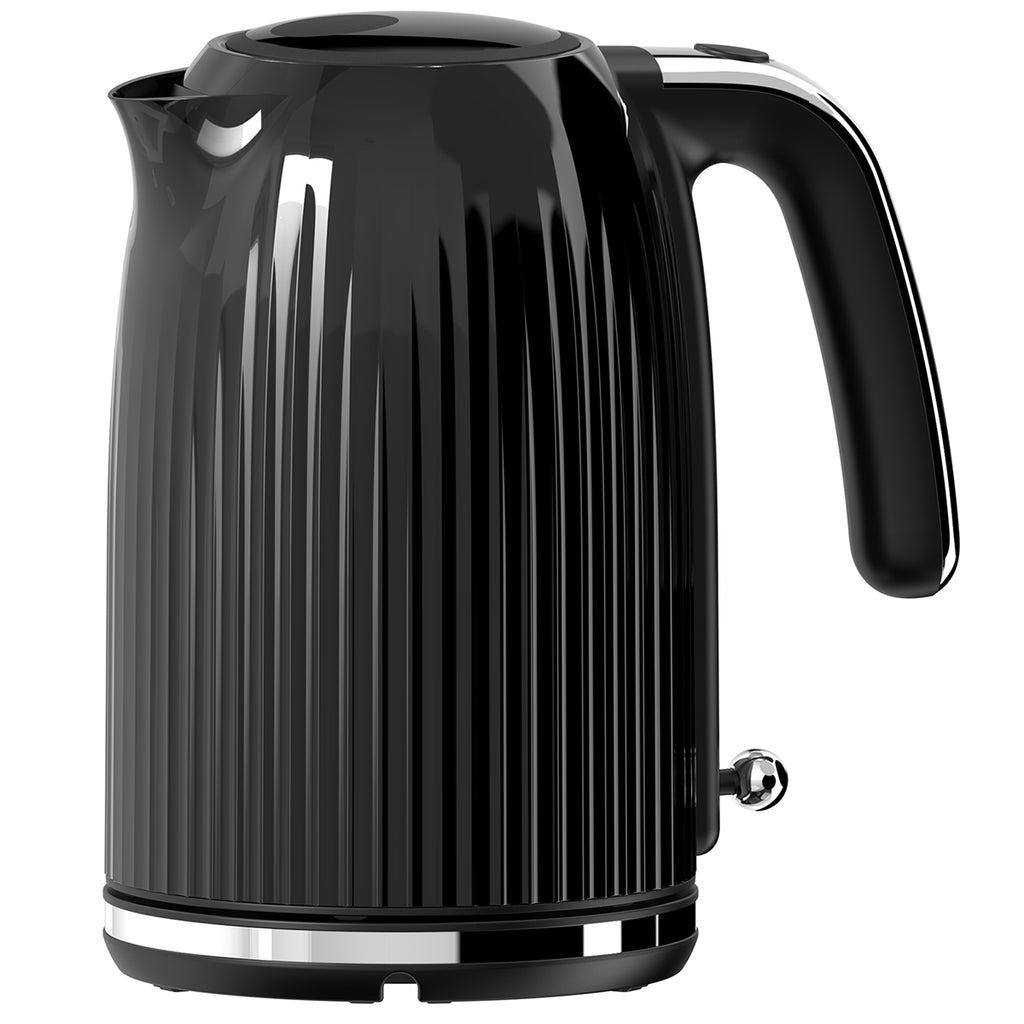 1.7L Electric Kettle 1500W Fast Boiling Stainless Steel Tea Kettle Retro Black