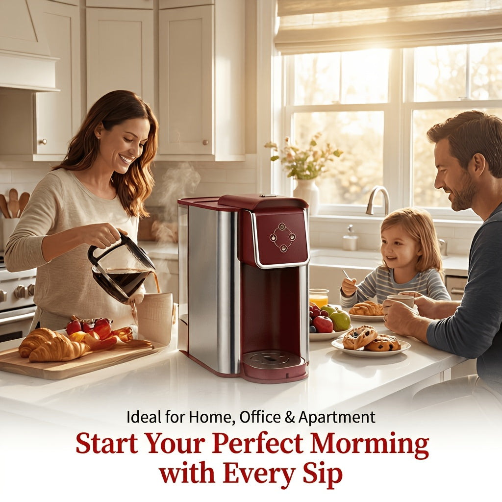 SIFENE 3-in-1 Single Serve Coffee Machine, K-Pod & Tea Brewer, 50 oz, Red